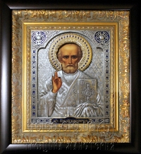 Икона "Николай Чудотворец" (накладной венец)