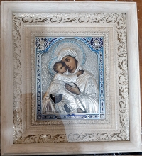 Ікона Богородиці "Володимирська" (в сріблі, 25х27)