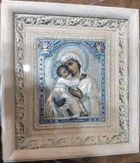 Ікона Богородиці "Володимирська" (в сріблі, 25х27)